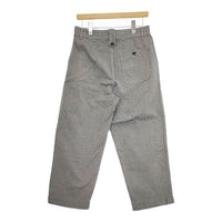 MHL. 595-8143551 WORKWEAR COTTON LINEN 千鳥格子 ワーク パンツ ネイビー グレー レディース エムエイチエル【中古】5-0120G∞