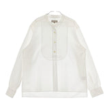 MARGARET HOWELL 578-6153002 DENSE SHIRTING COTTON SHIRTS コットン 長袖シャツ ホワイト レディース マーガレットハウエル【中古】5-0226M∞