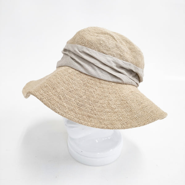 mature ha jute drape hat ジュートドレープハット ジュート ラミー 帽子 ハット ベージュ レディース マチュアーハ【中古】5-0526M◎