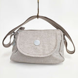 Kipling 新品 キーホルダー付き ショルダーバッグ ベージュ Denim coffee レディース キプリング【中古】5-0802G∞