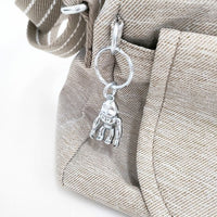 Kipling 新品 キーホルダー付き ショルダーバッグ ベージュ Denim coffee レディース キプリング【中古】5-0802G∞