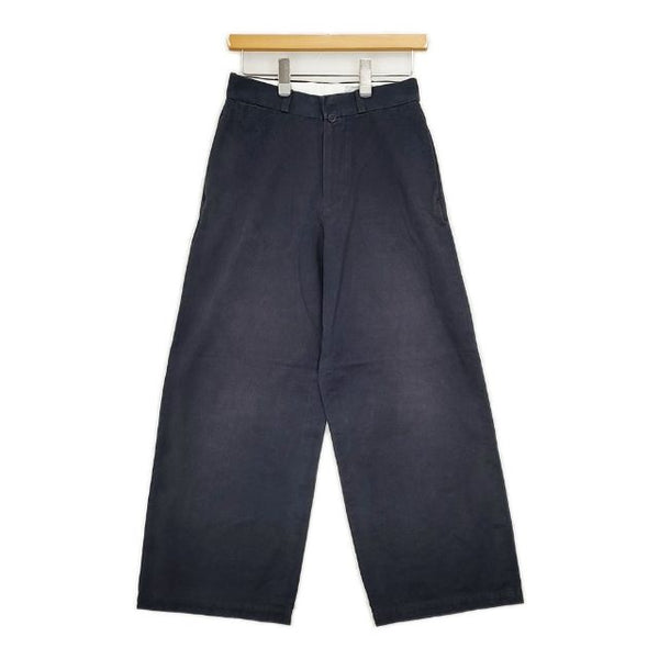 YAECA CHINO CLOTH PANTS WIDE ワイド 60602 チノパンツ ネイビー レディース ヤエカ【中古】5-0625G∞