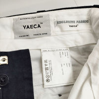 YAECA CHINO CLOTH PANTS WIDE ワイド 60602 チノパンツ ネイビー レディース ヤエカ【中古】5-0625G∞
