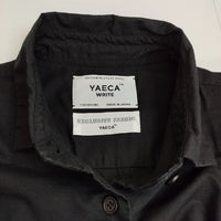 YAECA WRITE LONG SHIRT ONEPIECE ロングシャツワンピース 98104 ワンピース ブラック レディース ヤエカ【中古】5-0625M∞