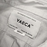 YAECA comfortshirt narrow  コンフォートシャツ スナップボタン 14115 長袖シャツ ライトグレー メンズ ヤエカ【中古】5-0109M∞