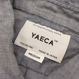 YAECA comfortshirt narrow コンフォートシャツ スナップボタン 12152 長袖シャツ ブルー メンズ ヤエカ【中古】5-0109M∞