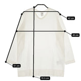 NO CONTROL AIR 強撚コットンニットジョーゼット NC041TF 製品洗い 長袖Ｔシャツ カットソー ロンＴ ホワイト レディース ノーコントロールエアー【中古】5-0625M∞