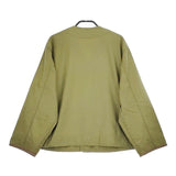 IENA LA BOUCLE モールスキンVネックブルゾン 定価23100円 コットン ジャケット 22SS カーキ レディース イエナラブークル【中古】5-0419M∞