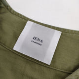 IENA LA BOUCLE モールスキンVネックブルゾン 定価23100円 コットン ジャケット 22SS カーキ レディース イエナラブークル【中古】5-0419M∞