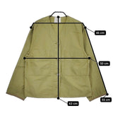 IENA LA BOUCLE モールスキンVネックブルゾン 定価23100円 コットン ジャケット 22SS カーキ レディース イエナラブークル【中古】5-0419M∞