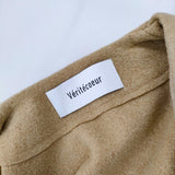 veritecoeur ウール ノーカラーコート 定価41800円 VCC-364 サイズF コート ベージュ レディース ヴェリテクール【中古】4-1216T△