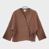 Gauze# six layer cotton HAORI jacket 定価17800円 羽織 サイズF ジャケット ブラウン レディース ガーゼ【中古】5-0103T△