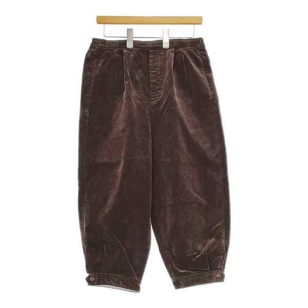 ROBE de PEAU R201 CORDUROY BUTTON PANTS 定価26400円 R201 サイズF パンツ ブラウン レディース ローブデポー【中古】4-1216T△