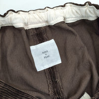 ROBE de PEAU R201 CORDUROY BUTTON PANTS 定価26400円 R201 サイズF パンツ ブラウン レディース ローブデポー【中古】4-1216T△