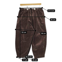 ROBE de PEAU R201 CORDUROY BUTTON PANTS 定価26400円 R201 サイズF パンツ ブラウン レディース ローブデポー【中古】4-1216T△