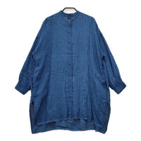 maison de SOIL COTTON INDIGO LINEN ST MAXI SHIRT インディゴ 定価33000円 チュニック ネイビー レディース メゾンドソイル【中古】5-0226M∞