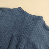 maison de SOIL COTTON INDIGO LINEN ST MAXI SHIRT インディゴ 定価33000円 チュニック ネイビー レディース メゾンドソイル【中古】5-0226M∞