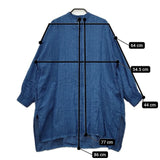 maison de SOIL COTTON INDIGO LINEN ST MAXI SHIRT インディゴ 定価33000円 チュニック ネイビー レディース メゾンドソイル【中古】5-0226M∞