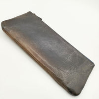 HENRY CUIR レザー 筆箱 CANE ペンケース ブラウン ネイビー レディース アンリークイール【中古】5-0306G∞