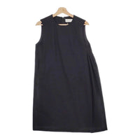 nooy アシンメトリー ギャザー ノースリーブ ワンピース ブラック レディース ヌーイ【中古】4-1207T♪