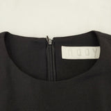 nooy アシンメトリー ギャザー ノースリーブ ワンピース ブラック レディース ヌーイ【中古】4-1207T♪