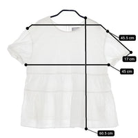 MACKINTOSH PHILOSOPHY 半袖 コットン ブラウス シャツ ホワイト レディース マッキントッシュフィロソフィー【中古】5-0515S∞