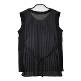 ZUCCa バックプリーツ ノースリーブ Ｔシャツ カットソー ブラック レディース ズッカ【中古】5-0515S∞