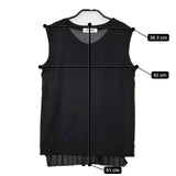 ZUCCa バックプリーツ ノースリーブ Ｔシャツ カットソー ブラック レディース ズッカ【中古】5-0515S∞