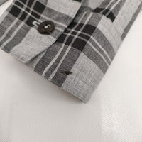 MARGARET HOWELL 578-6253010 TARTAN CHECK SHIRT コットン 長袖シャツ グレー レディース マーガレットハウエル【中古】5-0419M∞