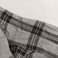MARGARET HOWELL 578-6253010 TARTAN CHECK SHIRT コットン 長袖シャツ グレー レディース マーガレットハウエル【中古】5-0419M∞