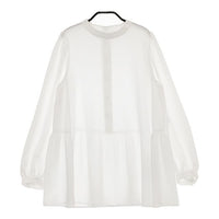 ROPE PICNIC バックティアードブラウス 38 ポリエステル ブラウス シャツ ホワイト レディース ロペピクニック【中古】5-0419M∞