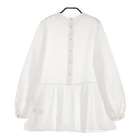 ROPE PICNIC バックティアードブラウス 38 ポリエステル ブラウス シャツ ホワイト レディース ロペピクニック【中古】5-0419M∞