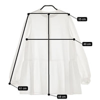 ROPE PICNIC バックティアードブラウス 38 ポリエステル ブラウス シャツ ホワイト レディース ロペピクニック【中古】5-0419M∞
