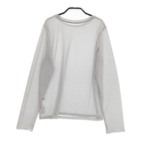 SHIPS 〈手洗い可能〉ラメシアークルーネックカットソー カットソー 24SS シルバー レディース シップス【中古】4-1129M♪