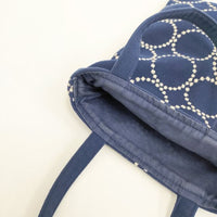 三島家具 オリジナル製作 ミナペルホネン tambourine dopシリーズ トートバッグ ネイビー レディース【中古】5-0802G∞