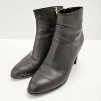 Sergio Rossi Donna Bootie サイズ37 1/2 サイドジップ ブーティ ブラック レディース セルジオロッシ【中古】4-1219G◎