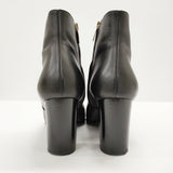 Sergio Rossi Donna Bootie サイズ37 1/2 サイドジップ ブーティ ブラック レディース セルジオロッシ【中古】4-1219G◎