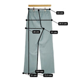 qualite ポリエステルイージースリット パンツ ライトグリーン レディース カリテ【中古】5-0301M∞