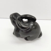 未使用品 蝋型 兔 干支置物 うさぎ オブジェ ブラック レディース【中古】4-1209G◎