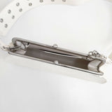 BIGOTRE ビゴター がま口レザー ショルダーバッグ オフホワイト レディース【中古】5-0802G∞