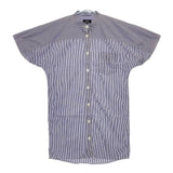 A.P.C. 半袖 シャツチュニック ストライプ ワンピース ブルー ホワイト レディース アーペーセー【中古】5-0521S∞