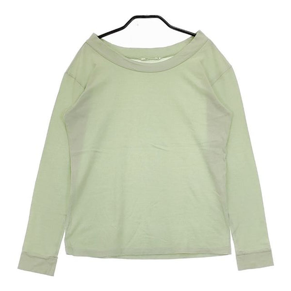 mina perhonen salute oa8181 コットン 36 長袖Ｔシャツ カットソー ロンＴ ライトグリーン レディース ミナペルホネン【中古】5-0625M∞