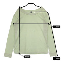 mina perhonen salute oa8181 コットン 36 長袖Ｔシャツ カットソー ロンＴ ライトグリーン レディース ミナペルホネン【中古】5-0625M∞