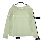 mina perhonen salute oa8181 コットン 36 長袖Ｔシャツ カットソー ロンＴ ライトグリーン レディース ミナペルホネン【中古】5-0625M∞