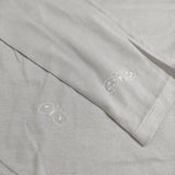 mina perhonen choucho ya8483 刺繍 コットン 36 長袖Ｔシャツ カットソー ロンＴ グレー レディース ミナペルホネン【中古】5-0625M∞