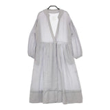 ROBE de PEAU リネン 日本製 ロングドレス 羽織 ワンピース ラベンダー レディース ローブデポー【中古】5-0301M∞