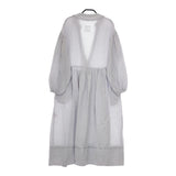 ROBE de PEAU リネン 日本製 ロングドレス 羽織 ワンピース ラベンダー レディース ローブデポー【中古】5-0301M∞