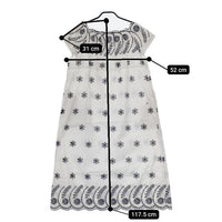 45R/45rpm カットワークDRESS 定価80300円 リネンコットン ワンピース ホワイト ネイビー レディース フォーティーファイブアールピーエム【中古】5-0702S∞