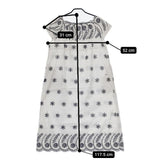 45R/45rpm カットワークDRESS 定価80300円 リネンコットン ワンピース ホワイト ネイビー レディース フォーティーファイブアールピーエム【中古】5-0702S∞