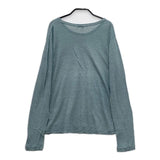 Vlas Blomme 121129 コルトレイクリネン 長袖Ｔシャツ カットソー ロンＴ ブルーグレー レディース ヴラスブラム【中古】5-0301M∞